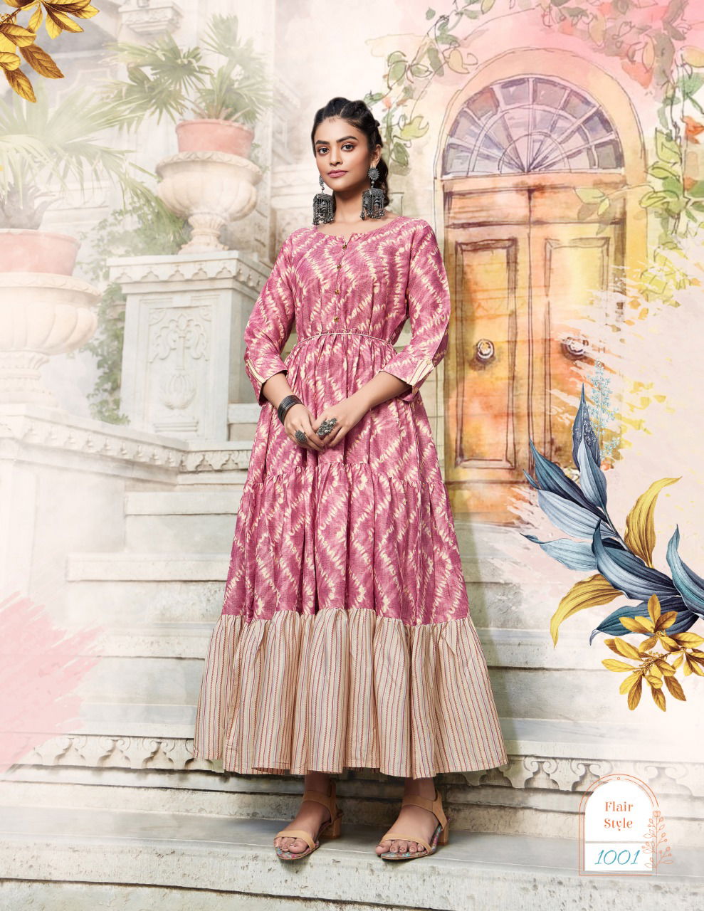 Flair Style 1 By Passion Tree Festive Wear Wholesale Anarkali Kurtis 
